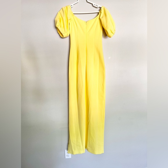 NWOT Cushnie Et Ochs Yellow Citron Reina Off Shoulder Maxi Dress Size Small/ 4 - Picture 10 of 12